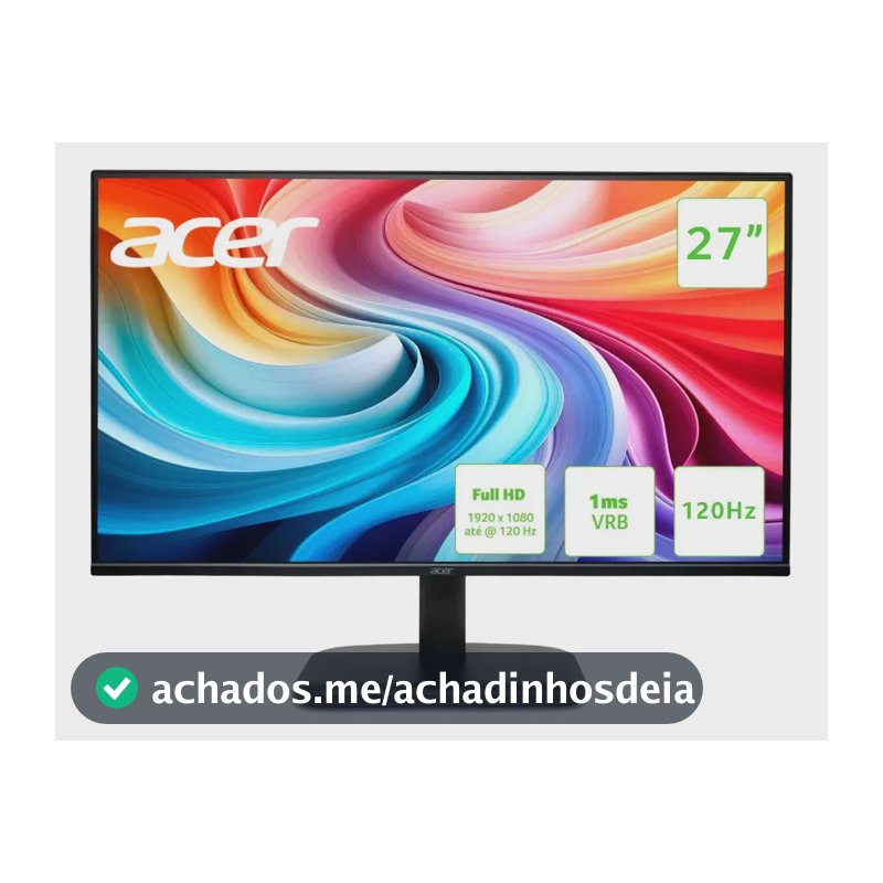 Monitor Gamer Acer EK271 GBI de 27" Full HD IPS 120Hz