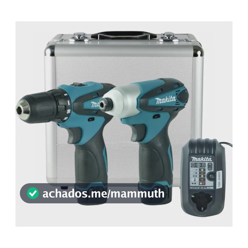 Kit parafusadeira e furadeira Makita LCT204