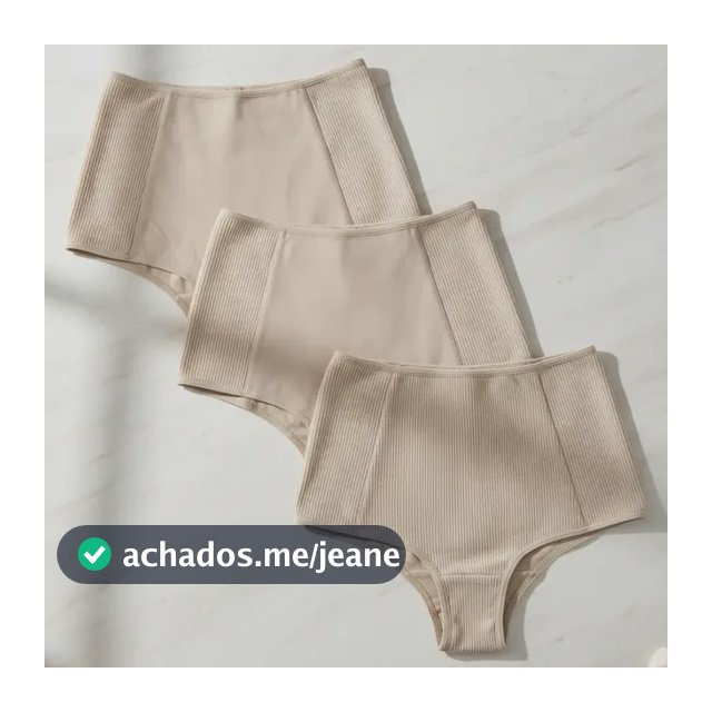 Kit 3 Calcinha Cinta Modeladora Cintura Alta Segura Culote