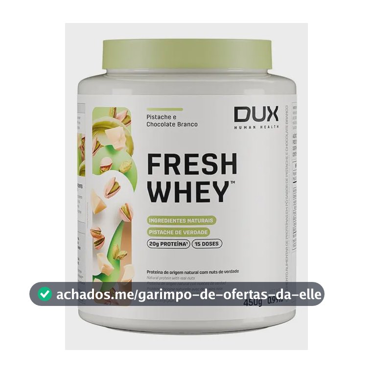 Fresh whey Dux nutrition Pistache E Chocolate Branco X 450g