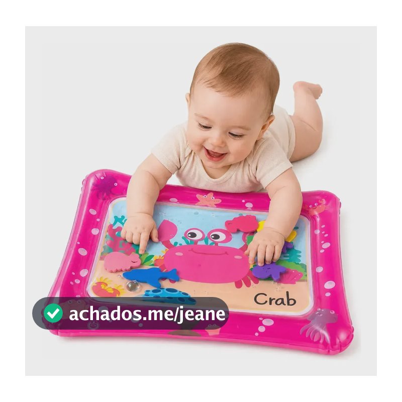 Tapete De Atividades Para Bebes Almofada De Água Inflável Interativo Aquário Sensorial Fundo Do Mar Rosa Tsc Shop