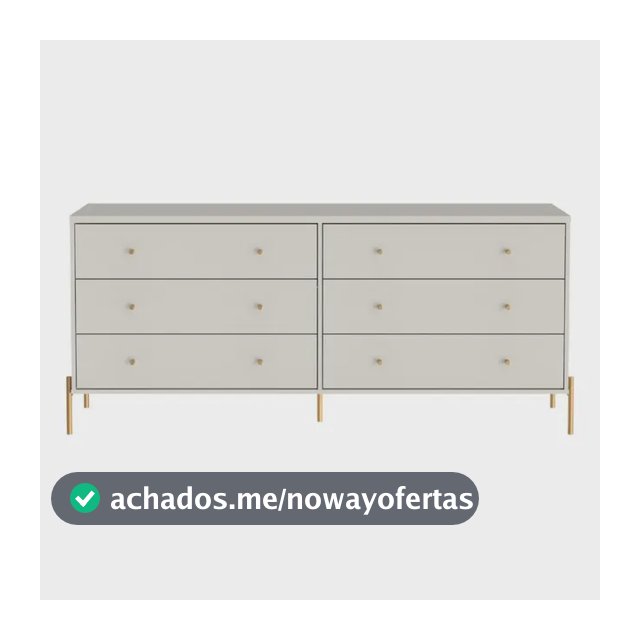 Comoda Provincia Jasper 6 Gavetas 182cm Quarto Casal Grande