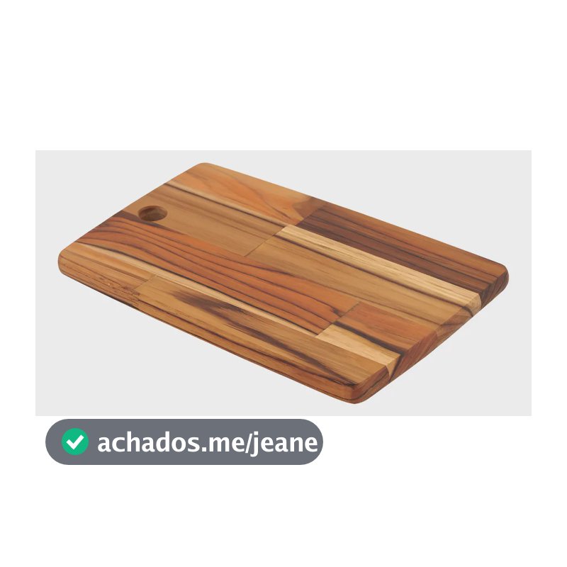 Tábua Retangular Tramontina Kitchen Madeira Teca 28x19 cm