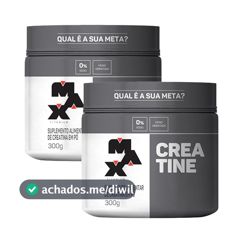 Creatina Max Titanium em pó Sem sabor x 300g 2 un