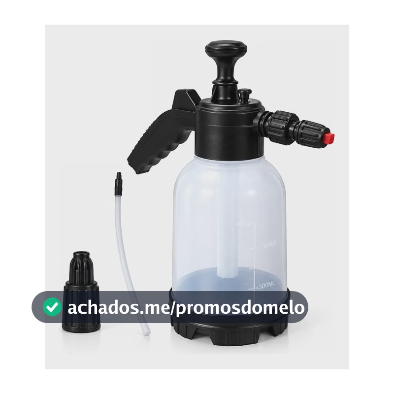 Snow Foam Manual 2l Pulverizador Gerador De Espuma Detailer Preto