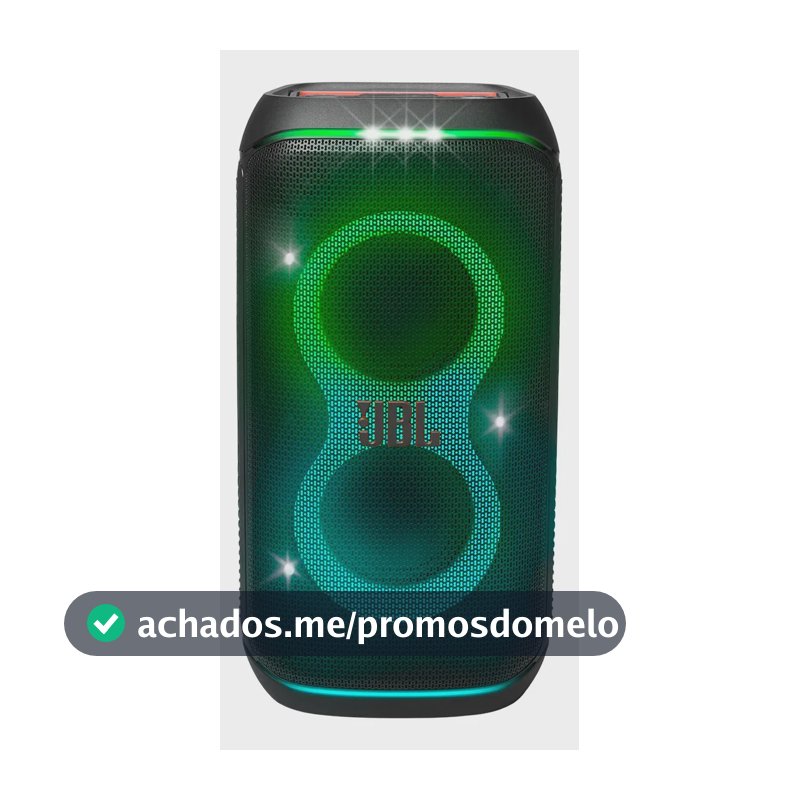 Caixa de Som JBL PartyBox Club 120 Bluetooth Show de Luzes À Prova de Respingos Som JBL Pro Sound 160W RMS - Preta