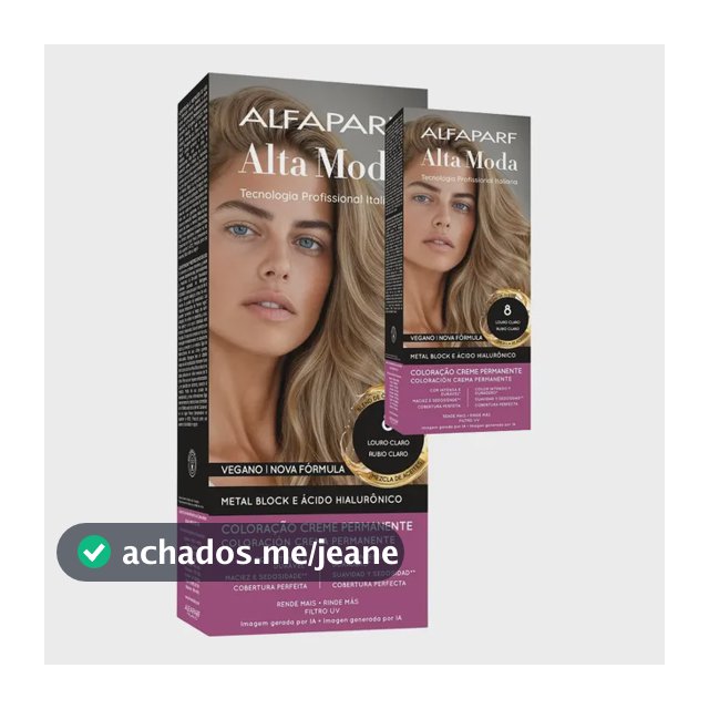 Tintura Alfaparf Alta moda é colore Pigmentos micronizados concentrados tom 8 louro claro para cabelo