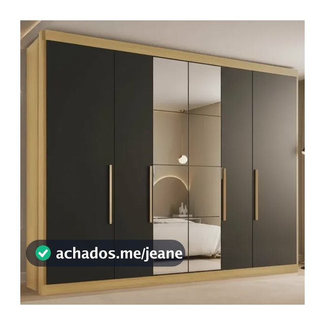 Guarda Roupa Casal Valencia 6 Portas 6 Gavetas C/ Espelho