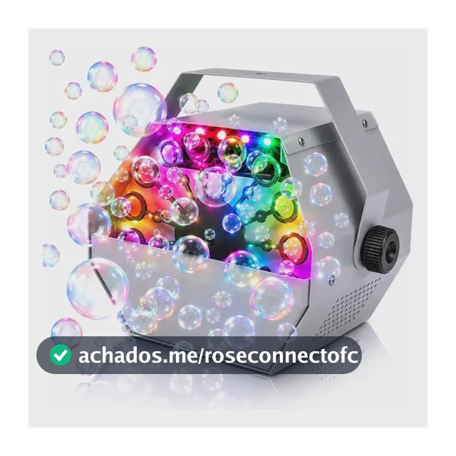 Máquina De Bolha Profissional Led Rgb Festa 16 Aneis Bivolt