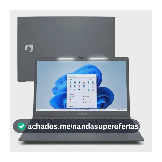 Notebook Positivo Vision C14 Lumina BAR Celeron 8GB RAM 128GB eMMC Windows 11 Tela 14" Polegadas HD Antirreflexo Tecla Link – Cinza