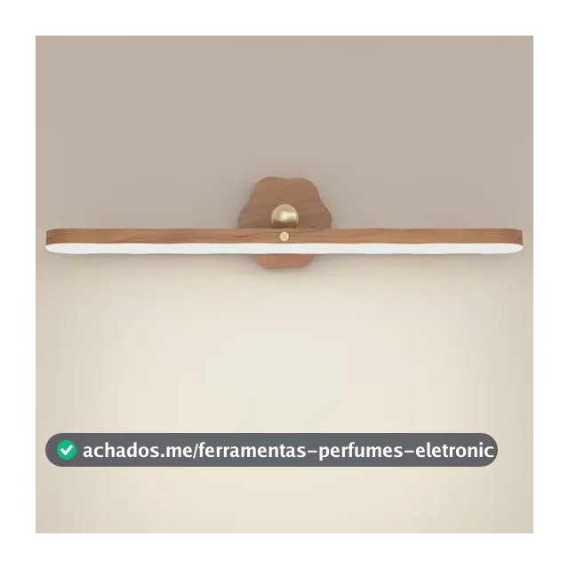 Luminária Barra Led Recarregável Usb Textura Pode Ser Girado Madeira 36v