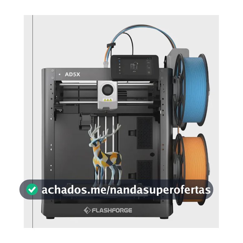 Impressora 3D Flashforge Ad5x Preto Fdm Multimaterial Filamento 1.75mm
