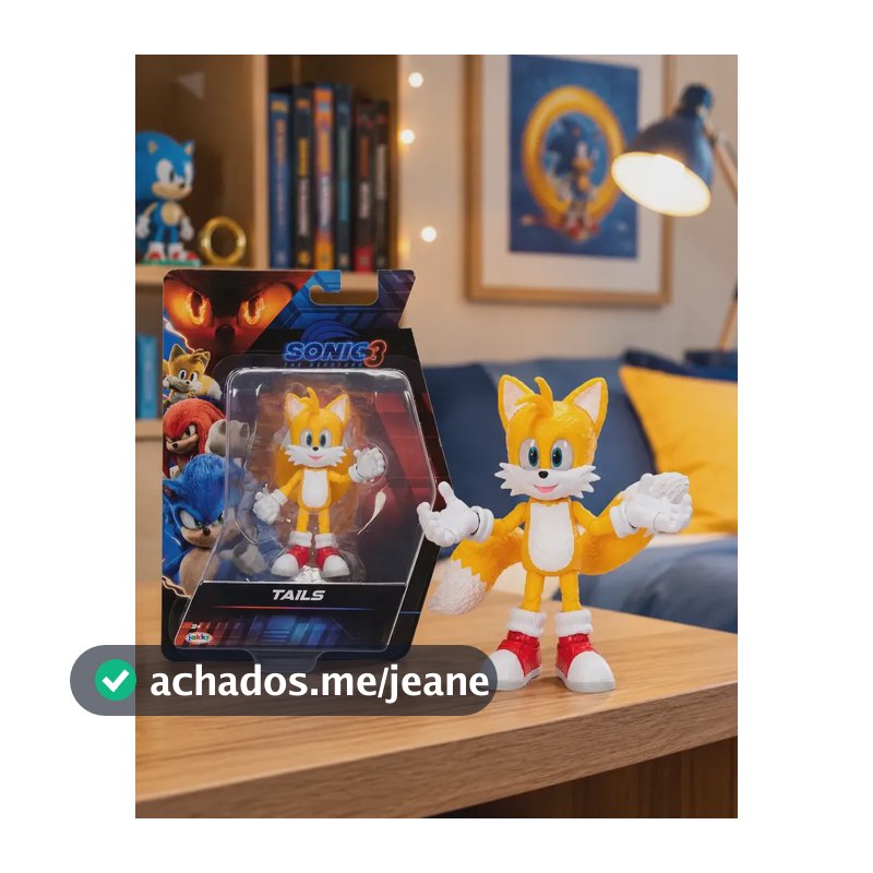 Boneco Articulado Tails De 12cm Sonic 3 O Filme Sunny 4412