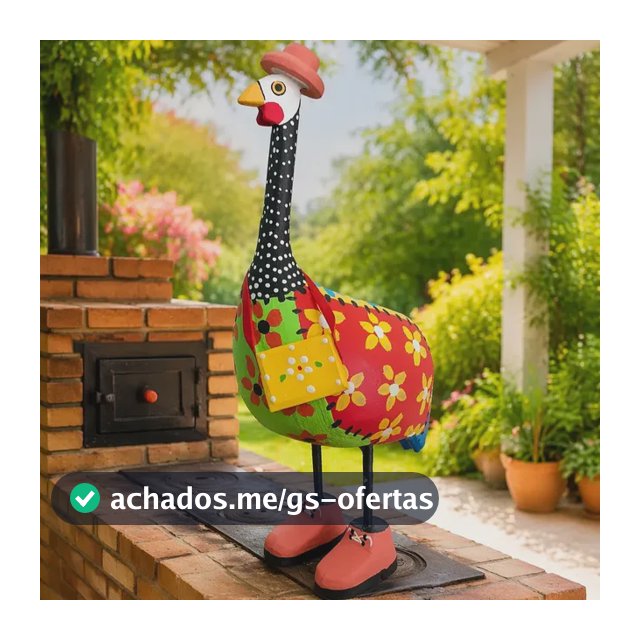 Galinha Decorativa Casa Jardim Área Gourmet Sofisticada Bota