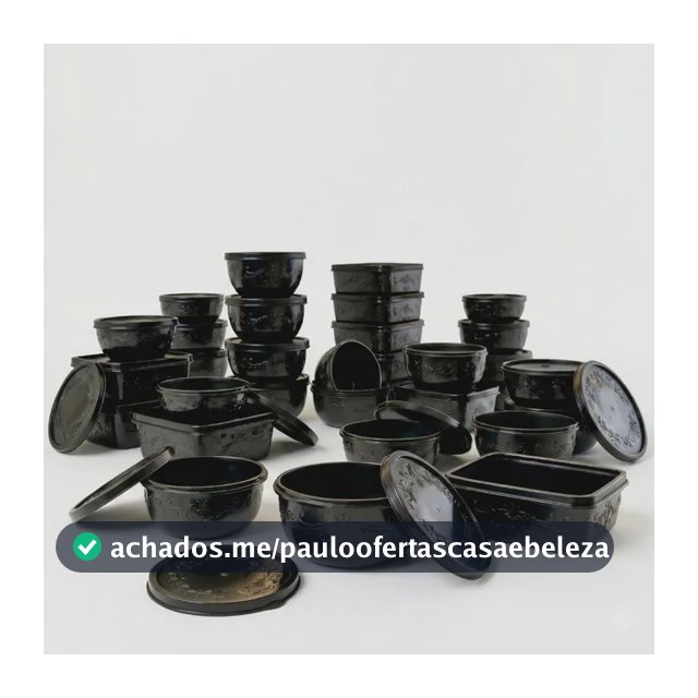 Kit 21 Potes Plásticos Com Tampa Tamanhos Variados Livre Bpa