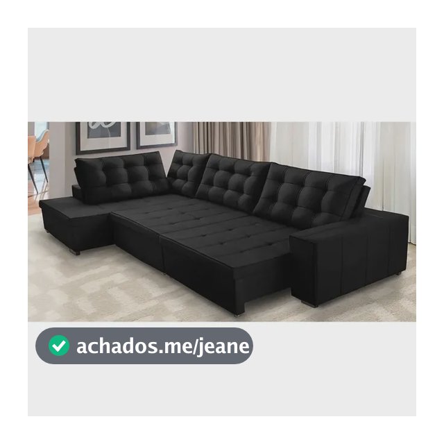 Sofá Canto Retrátil Rec. Molas 3,00x2,00 Esq Jacke Suede
