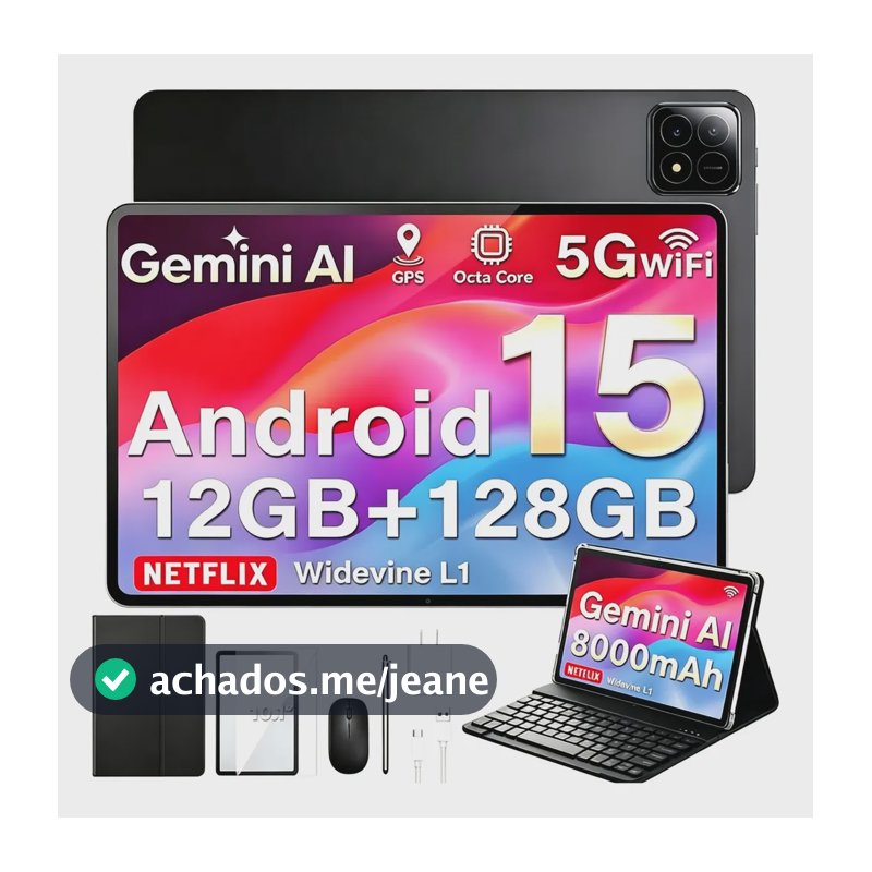 Tablet 10.1 128gb 12gb Ram Kit Capa E Teclado Promoção Gris