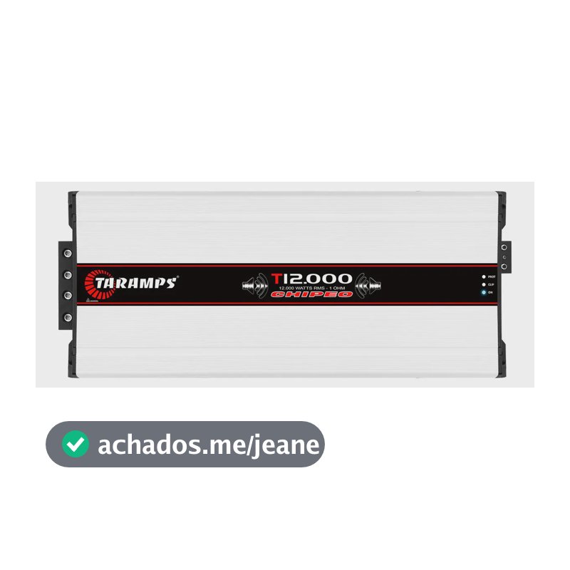 Módulo Amplificador Taramps T12000 Chipeo 12000W 1 Canal para Som Automotivo 2 Ohms