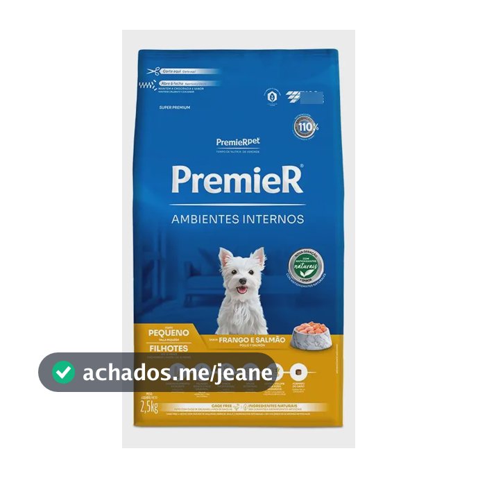 Premier Ambientes Interno Filhote Raça Peq Frang/salm 2.5kg