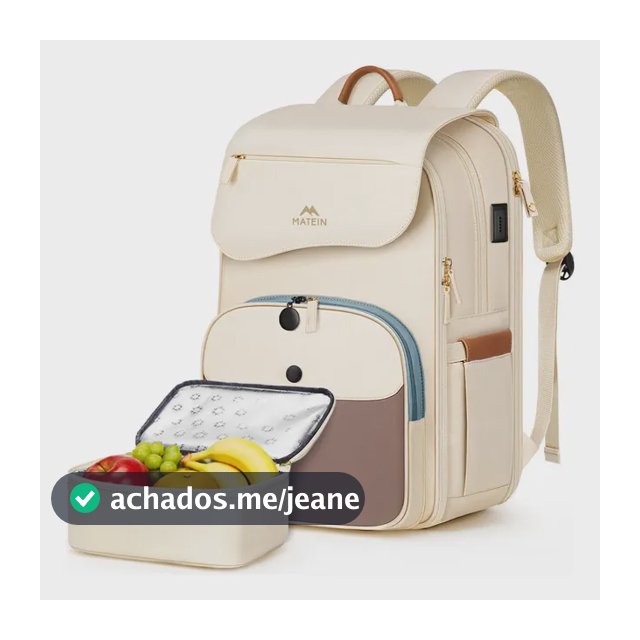 Mochila Térmica Feminina Item Pessoal Notebook 15,6 Pulgadas Trabalho Impermeável Antifurto Viagem Compartimento para maquiagem Taygeer Bege
