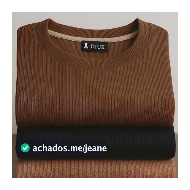 Camiseta Americana Textura Canelada Ribana Justa Premium