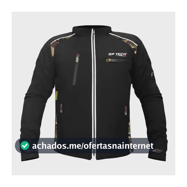 Jaqueta Motociclista Gp Tech Casual Com Proteções Resistente À Água