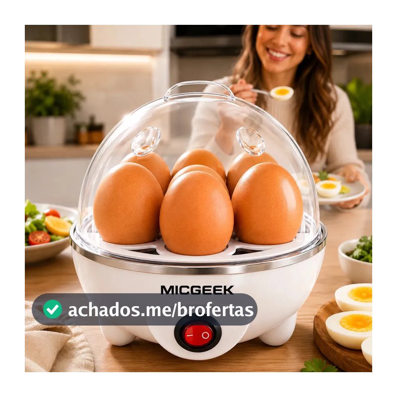 Cozedor De Ovos Automático Panela A Vapor Elétrica Legumes Elétrica Portátil Prático Rápido 7 Ovos Em 5min Micgeek