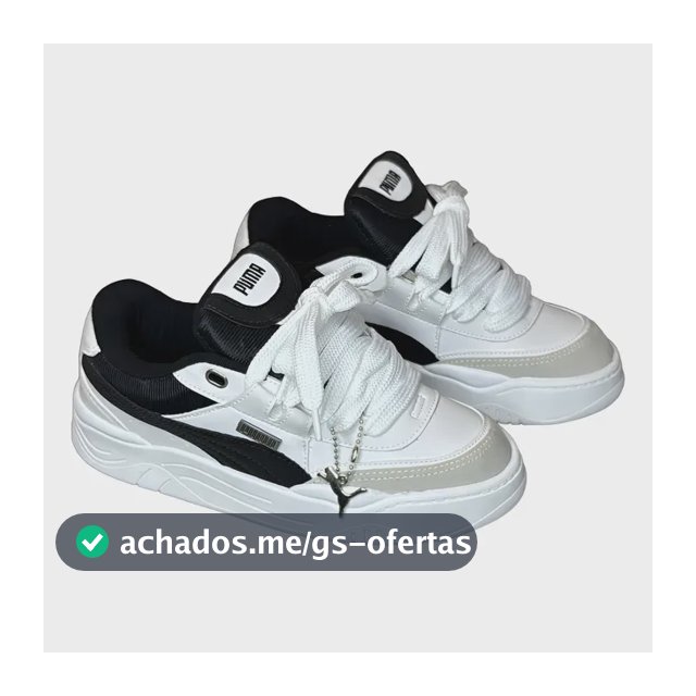 Tênis Puma Skt Padrão Original Masculino Feminino Conforto Branco Com Preto Liso 36 Br