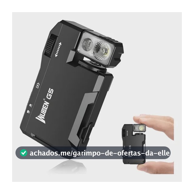 Lanterna Recarregável Wuben G5 400 Lúmens Rgb, Magnética - Branco - Preto
