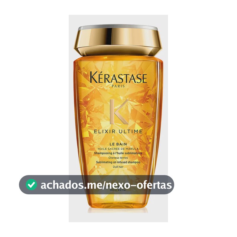 Shampoo de Nutrição com Óleo de Argan, Limpeza Profunda e Brilho Radiante e Maciez para Todos os Tipos de Cabelo, Elixir Ultime Le Bain, Kérastase 250ml