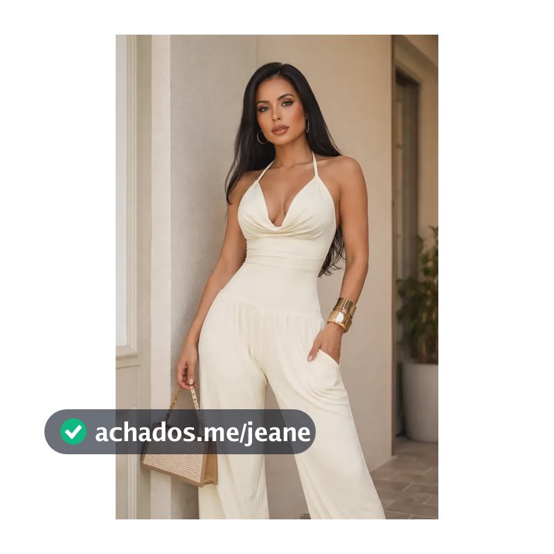 Macacão Pantalona Poliamida Aro Metal Elegante Modelador Off Único