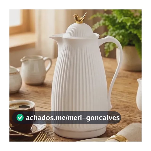 Garrafa Térmica De Café Laradore Bird - Branca E Dourada 1l Branca