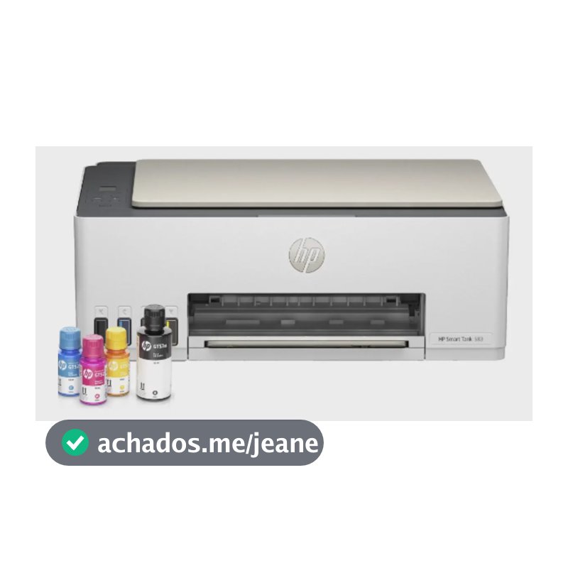 Impressora Multifuncional Hp Smart Tank 583 Tanque De Tinta Cor Branco E Cinza 127/220