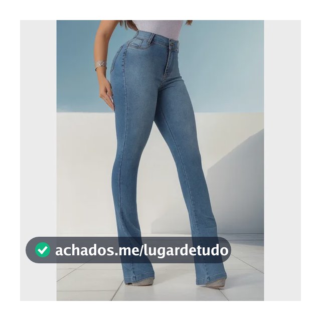 Calça Flare Jeans Cintura Alta Com Elastano Flaer Cos Alto