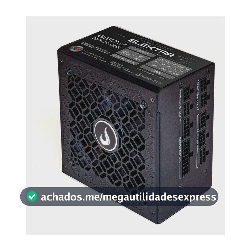 Fonte Gamer Rise Mode Elektra 650w Bronze Full Modular Pfc