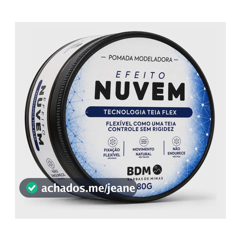 Pomada Masculina Nuvem Teia Flex Barbas De Minas 80g