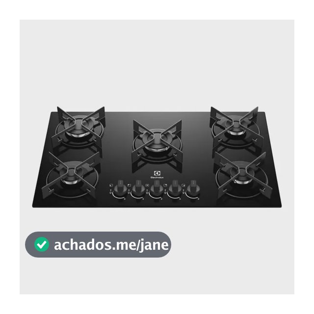 Cooktop 5 Bocas a Gás Electrolux Mesa de Vidro Efficient Grade de Aço Fosco (KE5GR) Bivolt