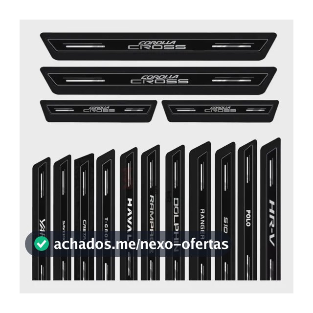 Kit 8 Peças Soleira Super Protetora Platinum Todas As Marcas