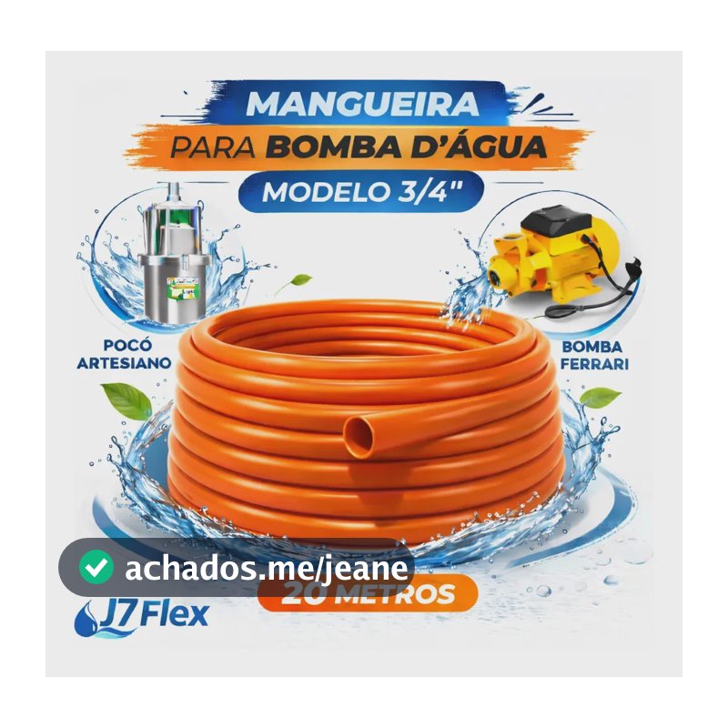 Mangueira 3/4 Alta Vazão E Pressão 20 Metros Maxflex Cor Laranja
