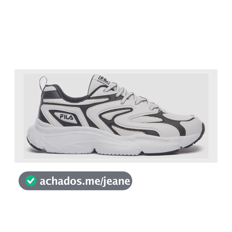 Tênis Masculino Buzzard Bold  Fila Branco/preto Liso 39 Br