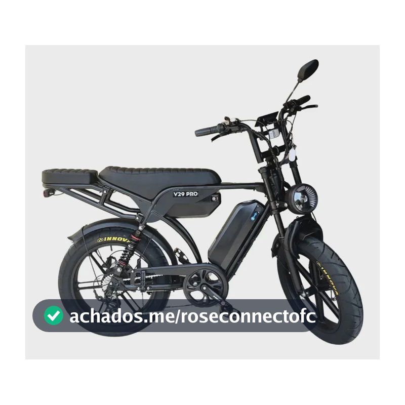 Bicicleta Elétrica 2 Baterias V29 Pro Bike 120km Autonomia Preto 20