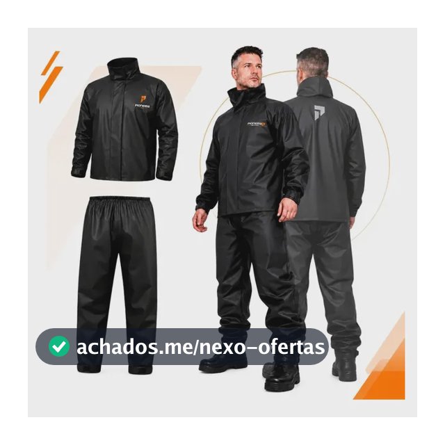 Capa De Chuva Moto Pioneira Impermeável Motoqueiro Pvc Preto