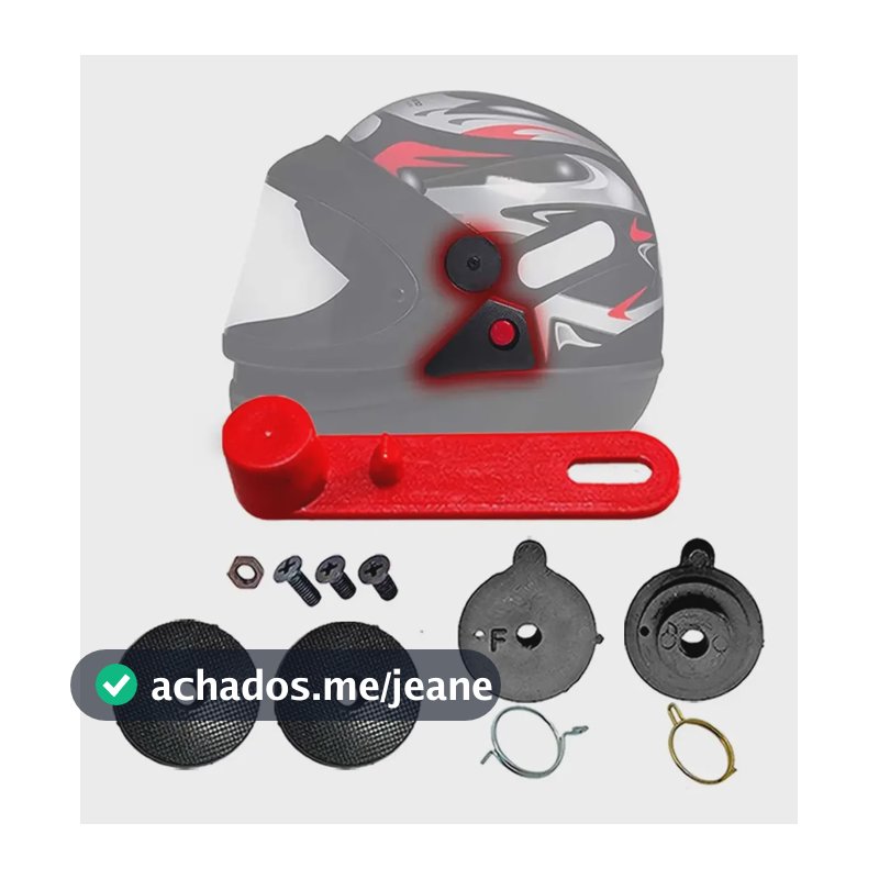 Botão Reparo Mecanismo Capacete Taurus San Marino Automático Preto