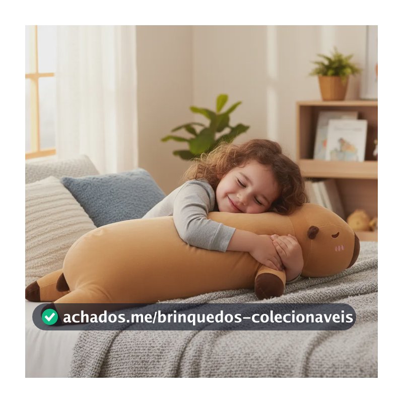Xuxão Capivara Travesseiro De Pelúcia Grande E Confortável Marrom-claro