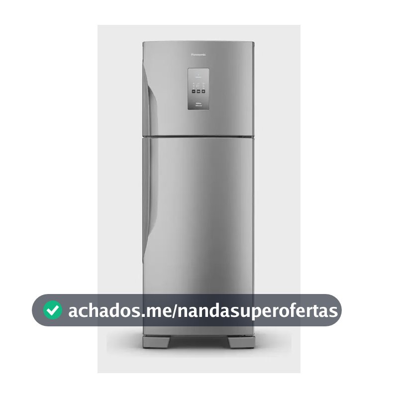 Geladeira Nr-bt71pv4xb Duplex Frost Free 483l Panasonic Aço Escovado