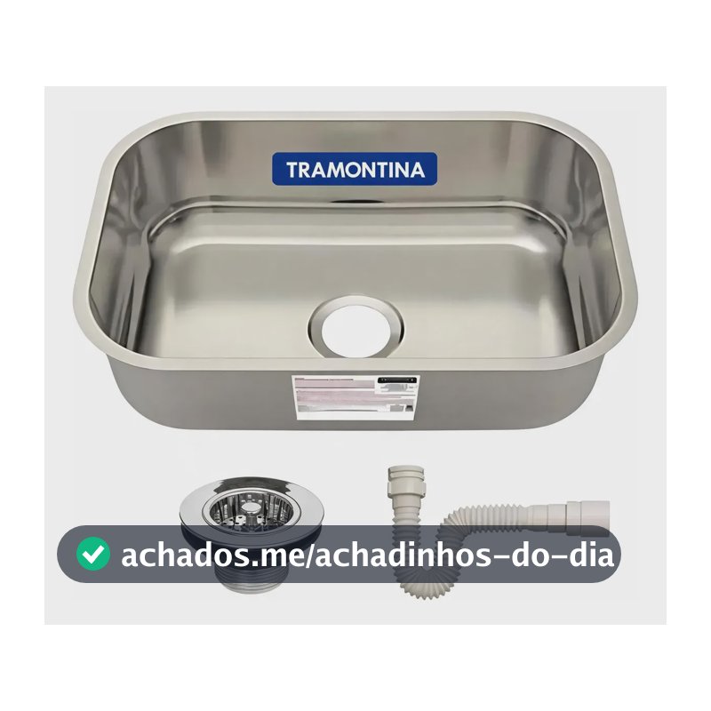 Cuba Aço Inox Para Cozinha Retangular Tramontina 47x30