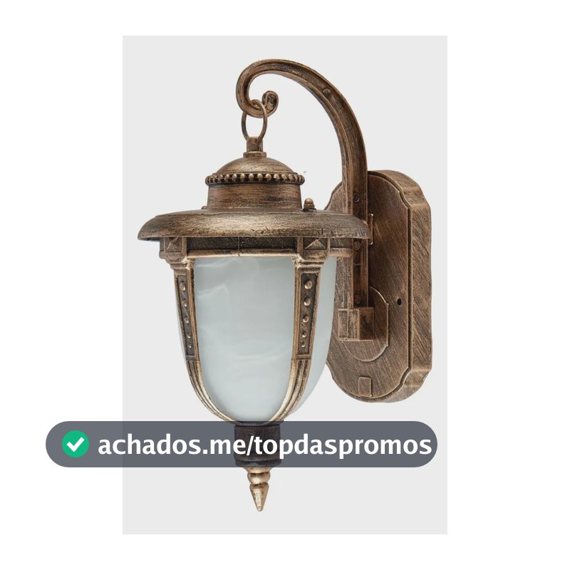 Arandela Externa Colonial Em Alumínio Ouro Velho Desmontada 127/220v Dourado-escuro