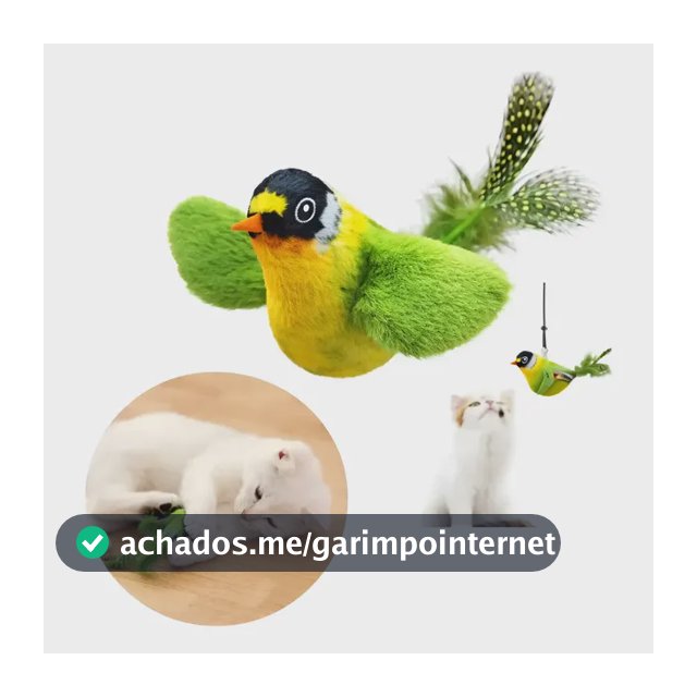 Brinquedo Passaro Som Interativo Gatos Catnip Pelucia Pet