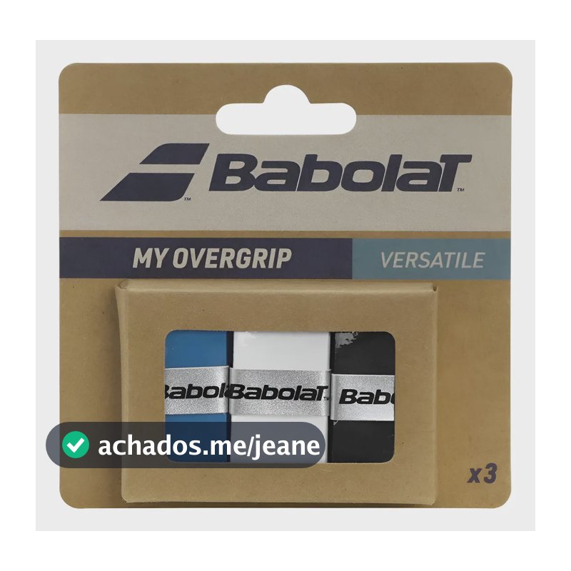 Overgrip Babolat My Overgrip Colorido (3 Unidades) Cor Azul, Branco E Preto