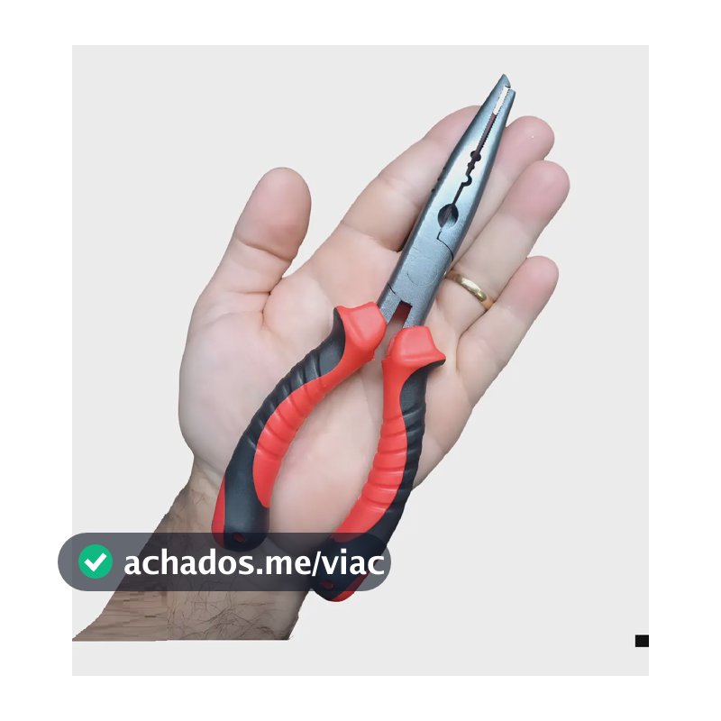 Alicate de Pesca ZR Pesca Bico Corte 19cm Cabo Antiderrapante Aço